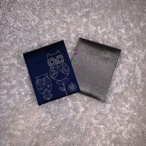 Blue and grey satin photo albums set